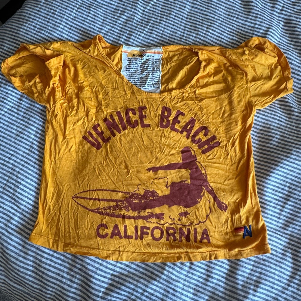 Aviator Nation Vibrant Orange Tee - Picture 4 of 4